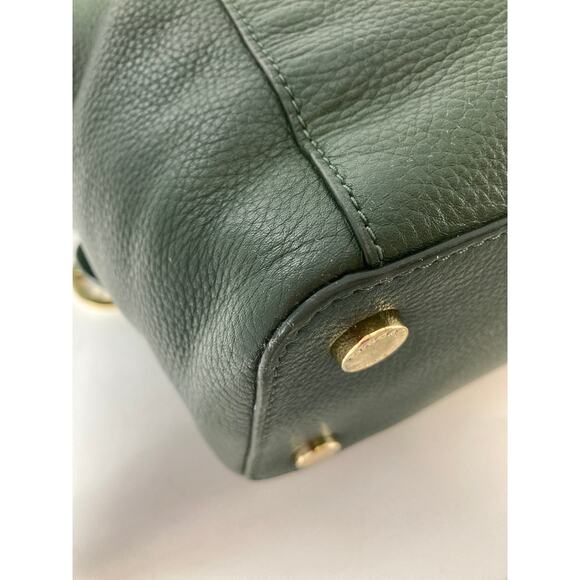 MICHAEL KORS LARGE GREEN PEBBLED LEATHER SHOULDER BAG - Picture 11 of 16